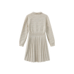Marled Knit Scallop Trim Dress