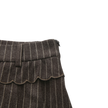 Scallop Detailed Pinstripe Skirt