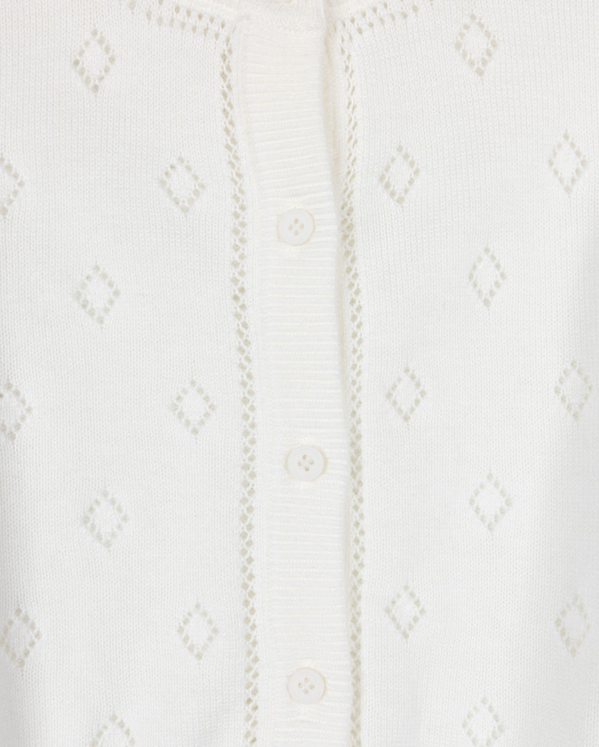 Tip Pointelle Cardigan