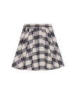Sub - Plaid Wide Pleated Skirt