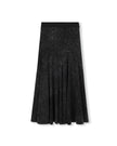 Elastic Waist Panel Midi Skirt