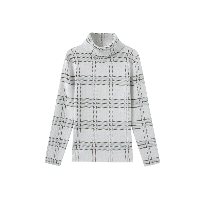 Knit Printed Turtleneck