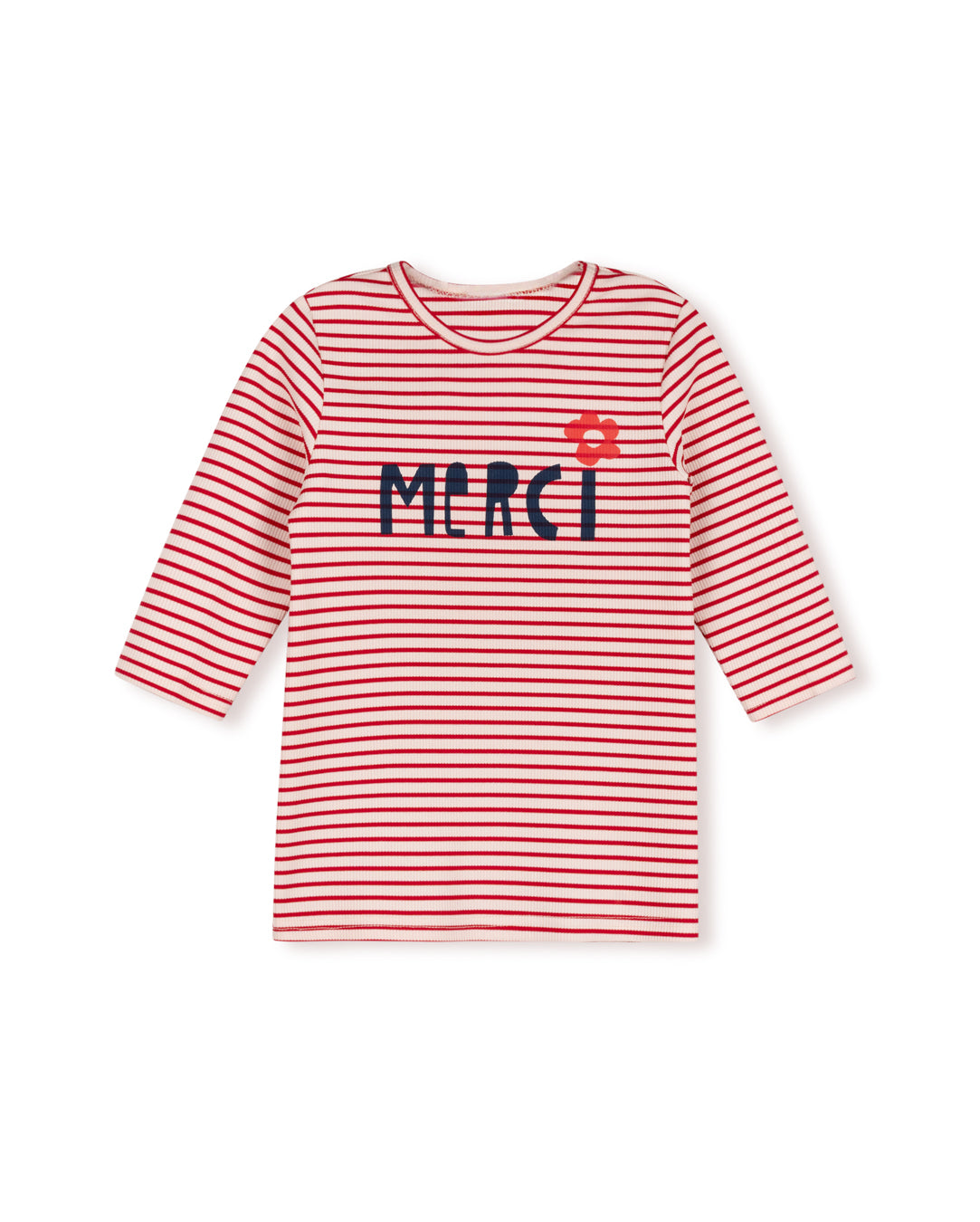 Striped Flower Detail Tee