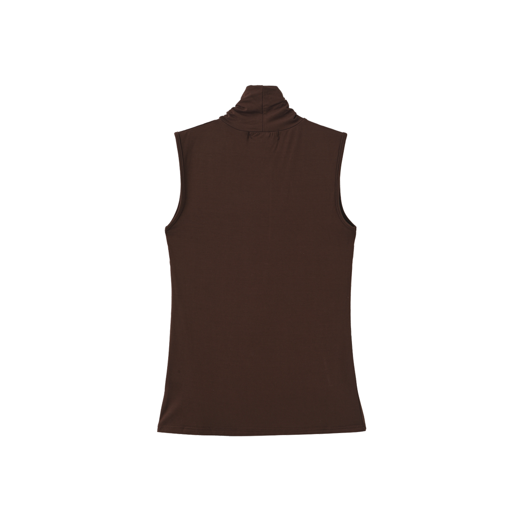 Sleevless Model Turtleneck