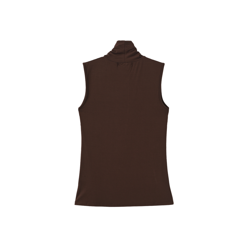 Sleevless Model Turtleneck