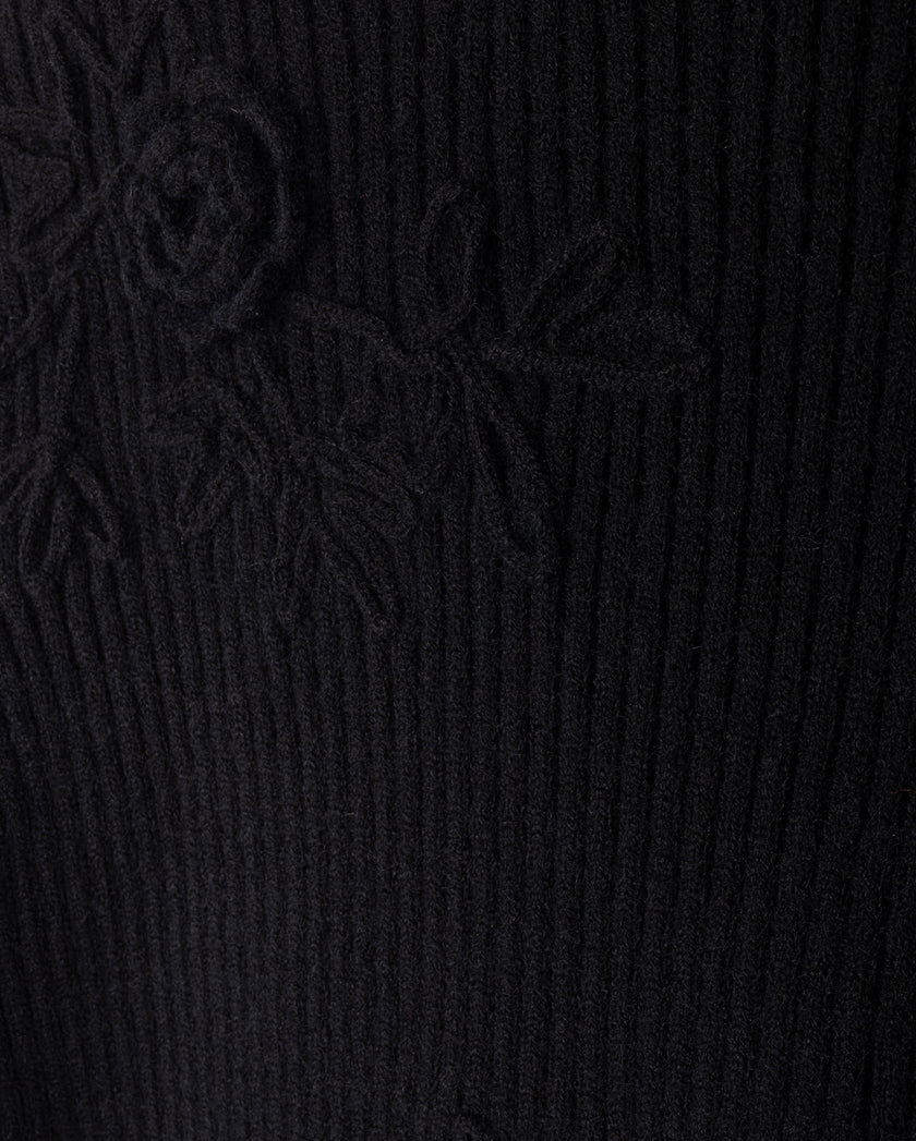 Embroidered Turtleneck Sweater