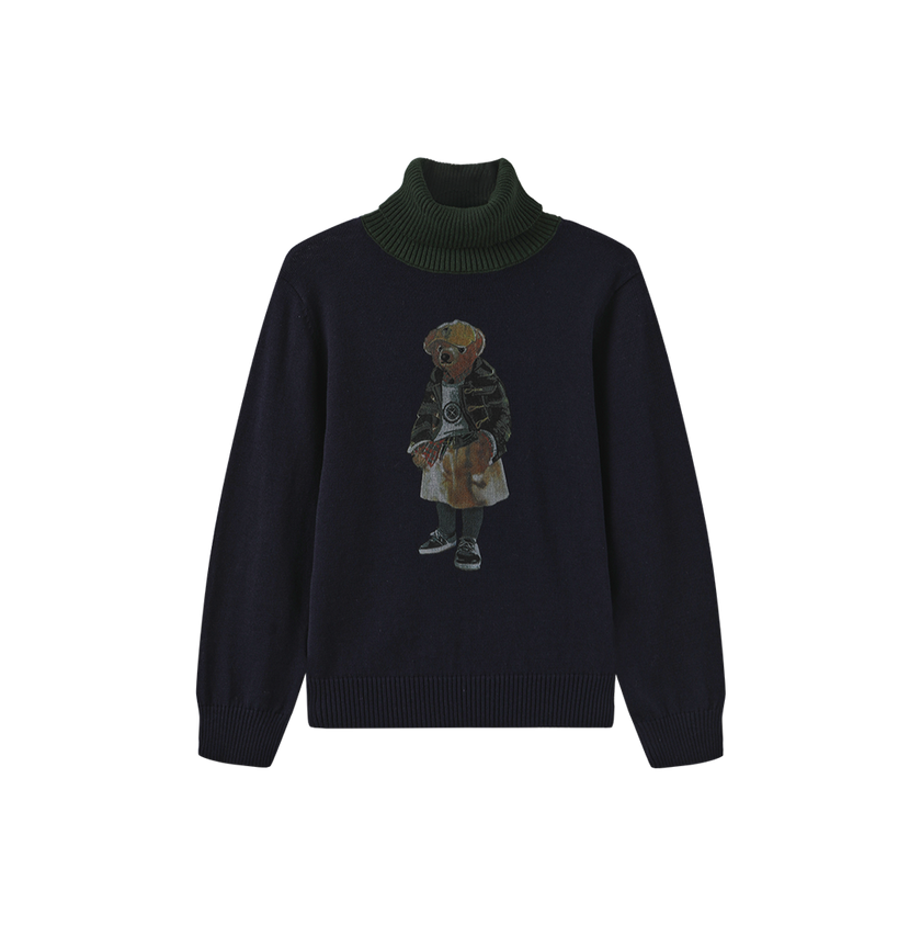 Tanvi Contrast Neck Turtleneck