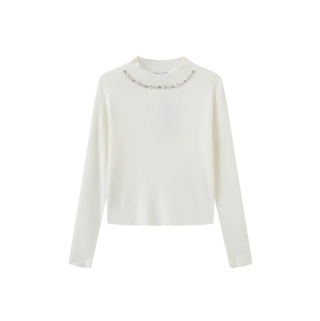 Ribbed Knit Crystle Top