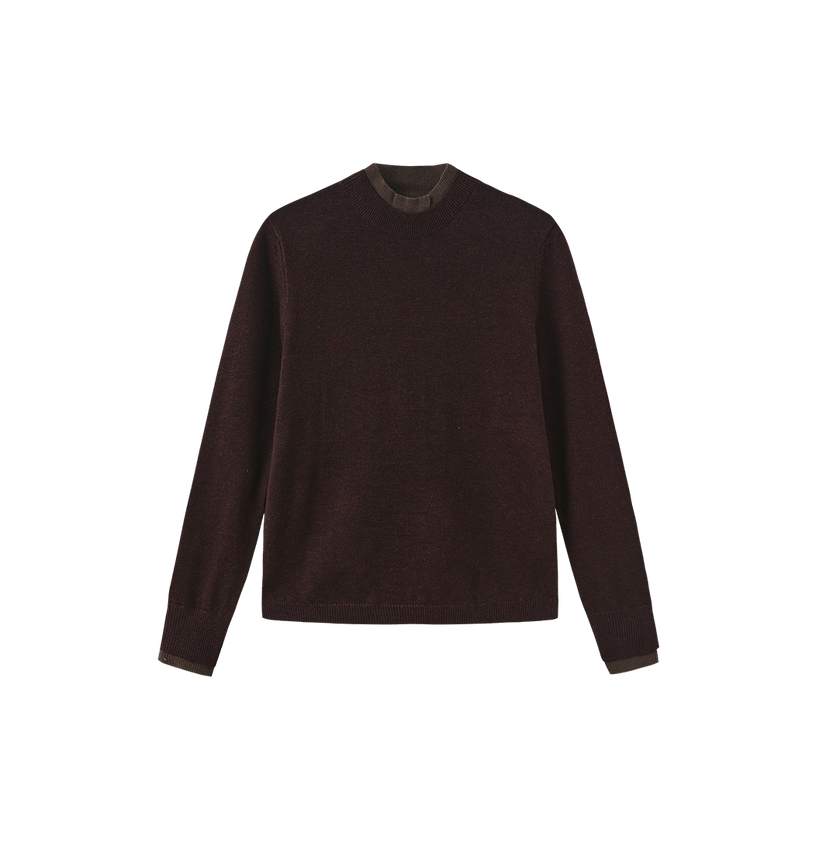 Layered Knit Crewneck