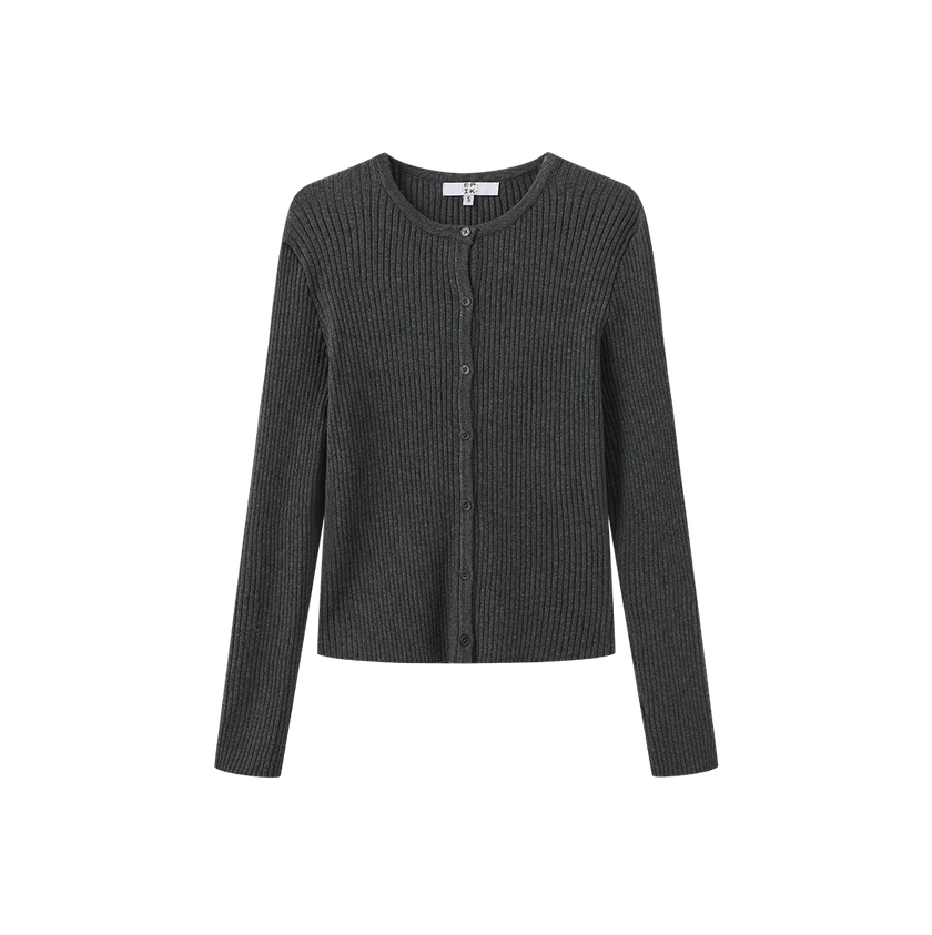 Thick Ribbed Knit Cardigan