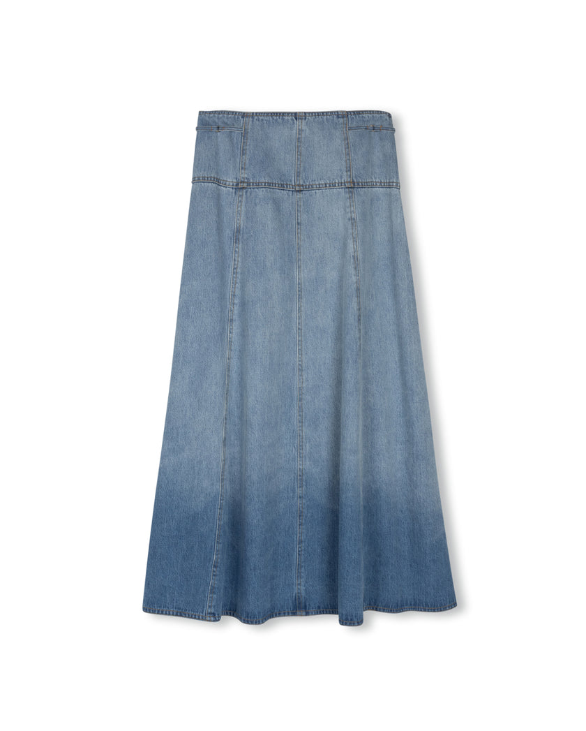 Yoke Panel Denim Skirt