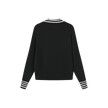 Knit Stripe Trimmed Sweater