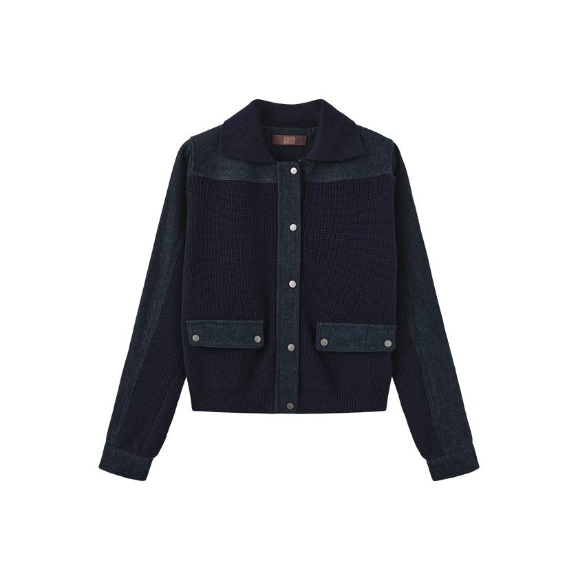 Denim Sweater Jacket