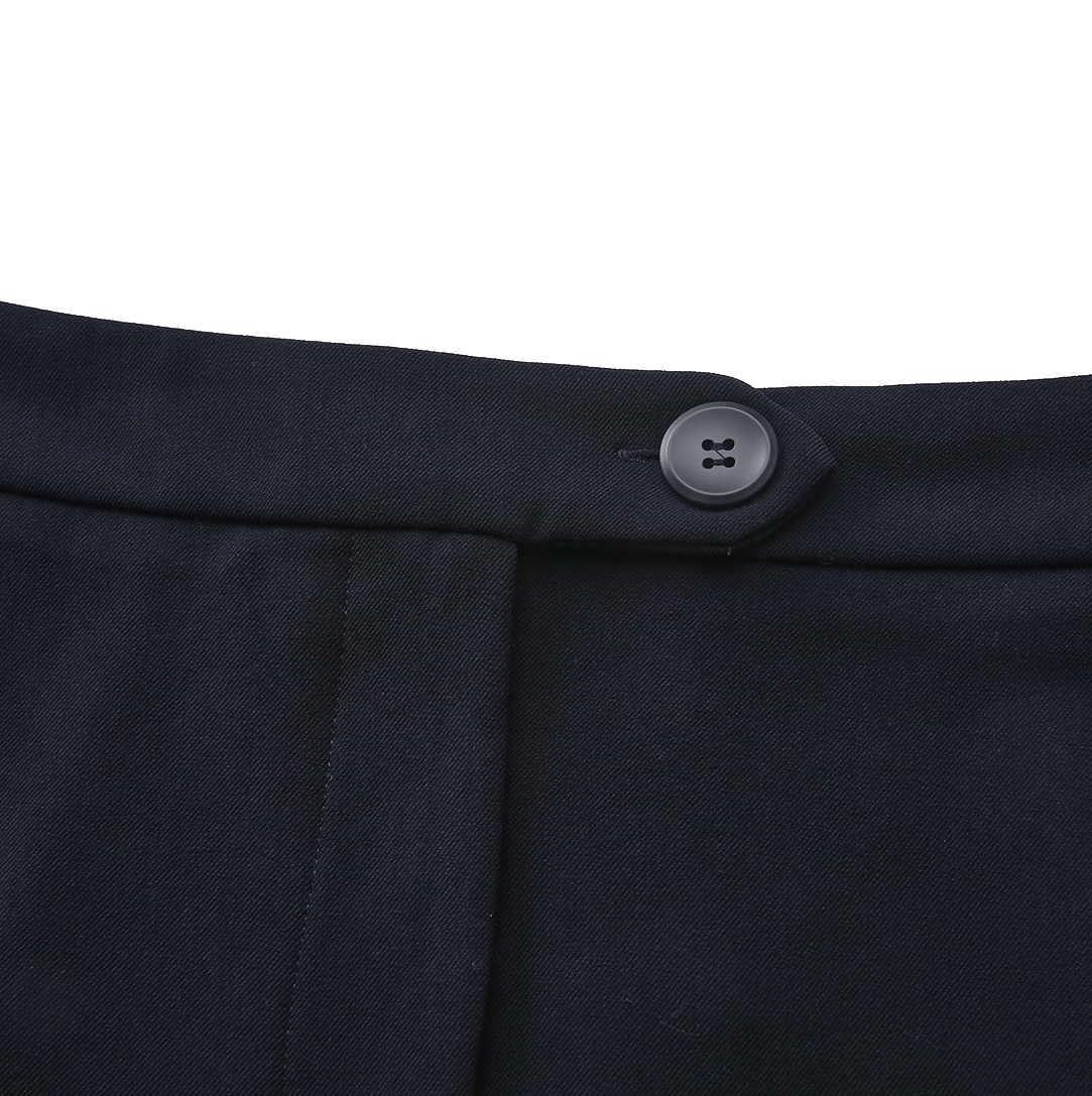 Button Wool Straight Skirt