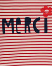 Striped Flower Detail Tee