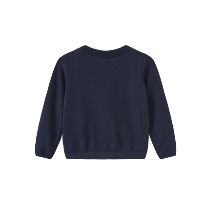 Prim Plaid Collar Sweatshirt Set