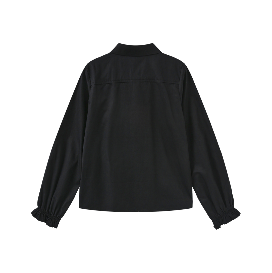 Beaded Collared Trim Blouse