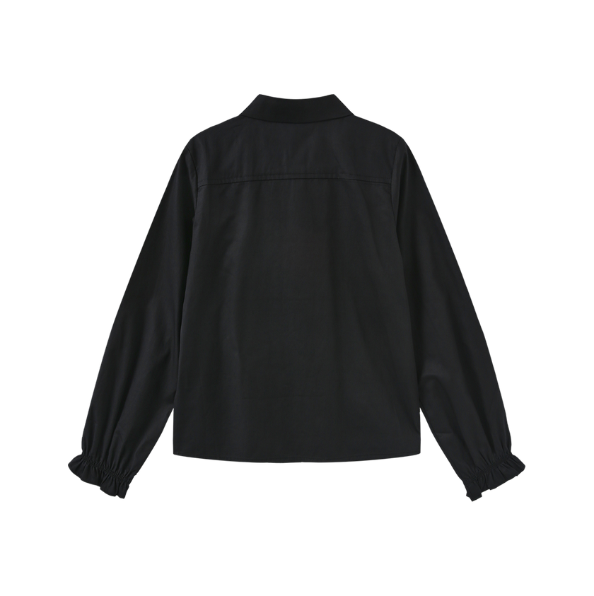 Beaded Collared Trim Blouse