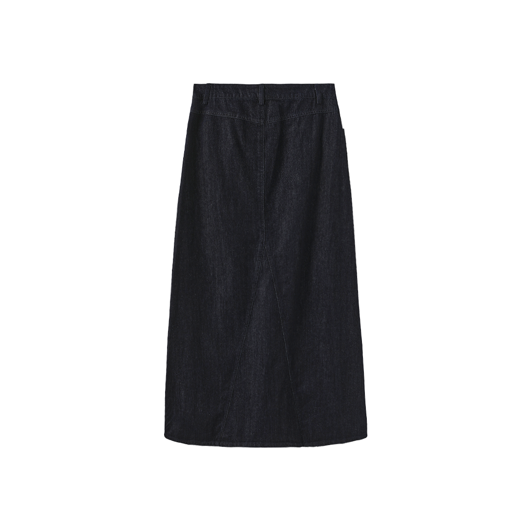 V-Seam Denim Skirt