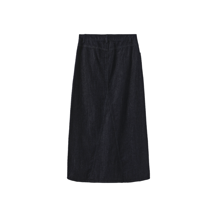 V-Seam Denim Skirt