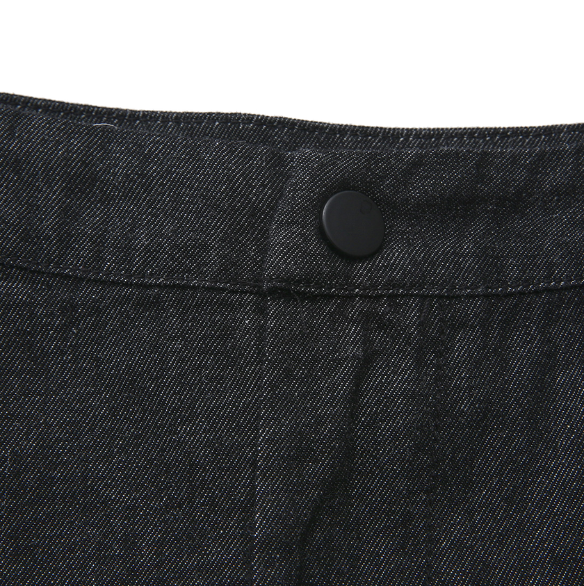 Denim Cargo Center Pleat Skirt
