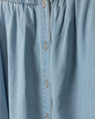 Chambray Flowy Maxi Pocket Skirt