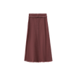 Denim Fringe Center Seam Skirt