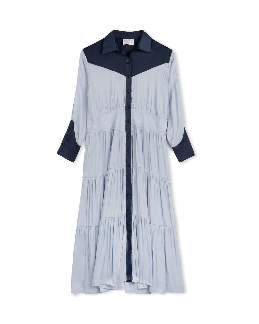 Tiered Silk Maxi Dress