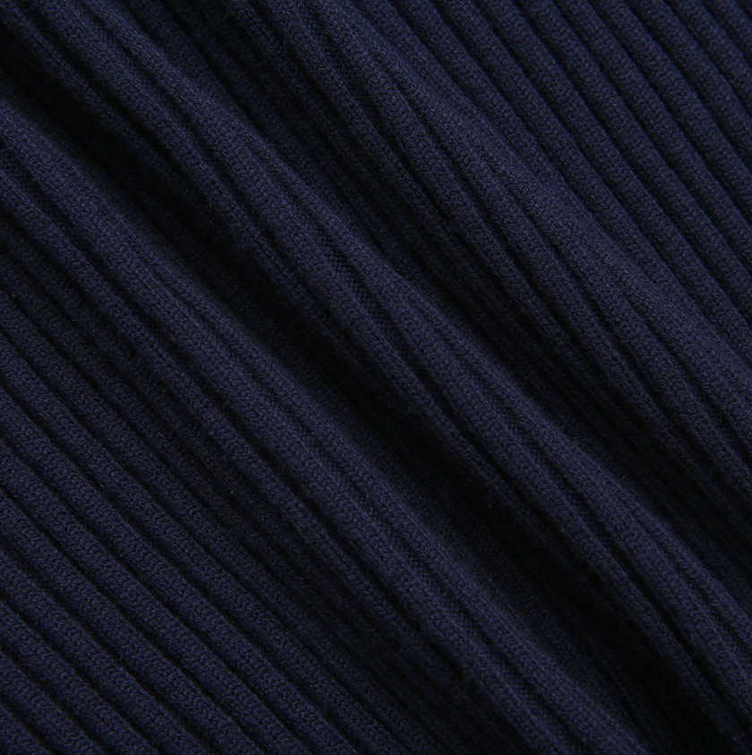 Ribbed Knit Turtleneck Sweater