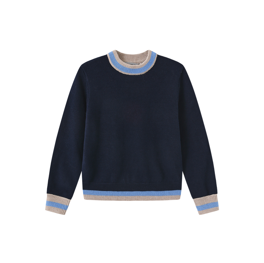 Striped Trim Sweater