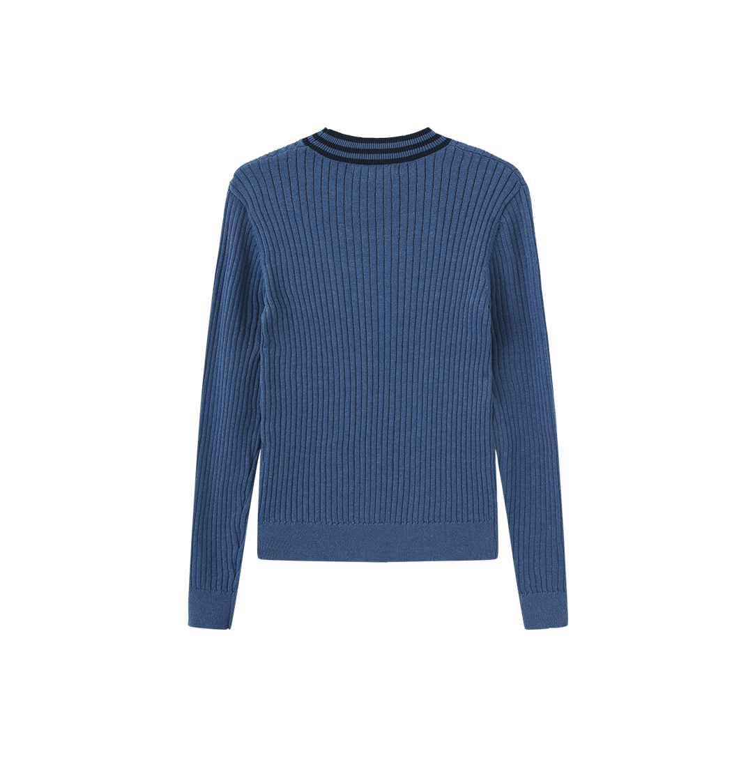 Sport Stripe Ribbed Knit Top