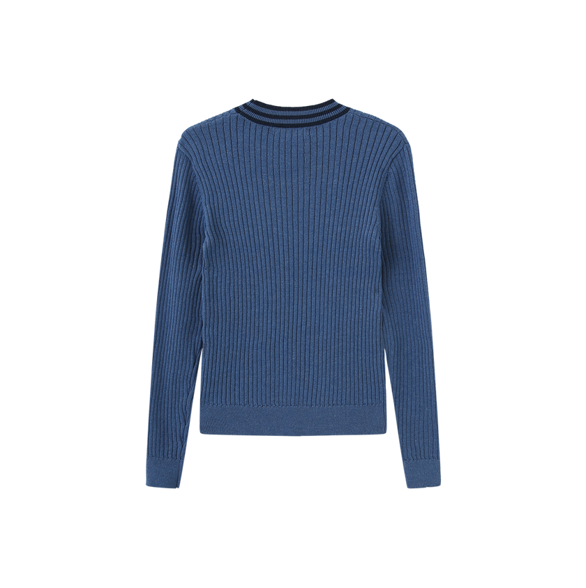 Sport Stripe Ribbed Knit Top