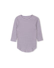 Striped Ribbed Back Seam Tee