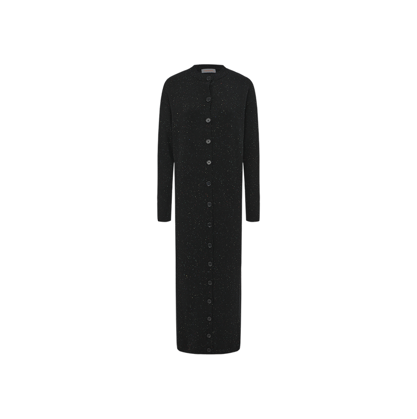 Marled Knit Button Down Dress