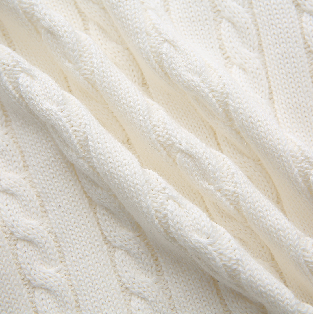 Cable Knit Polo Sweater