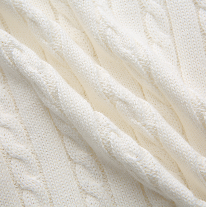Cable Knit Polo Sweater