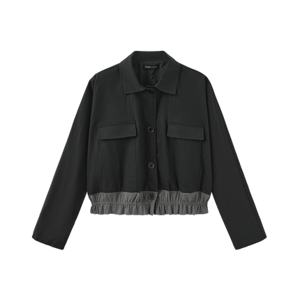 Lily Gathered Waist Button Down Top