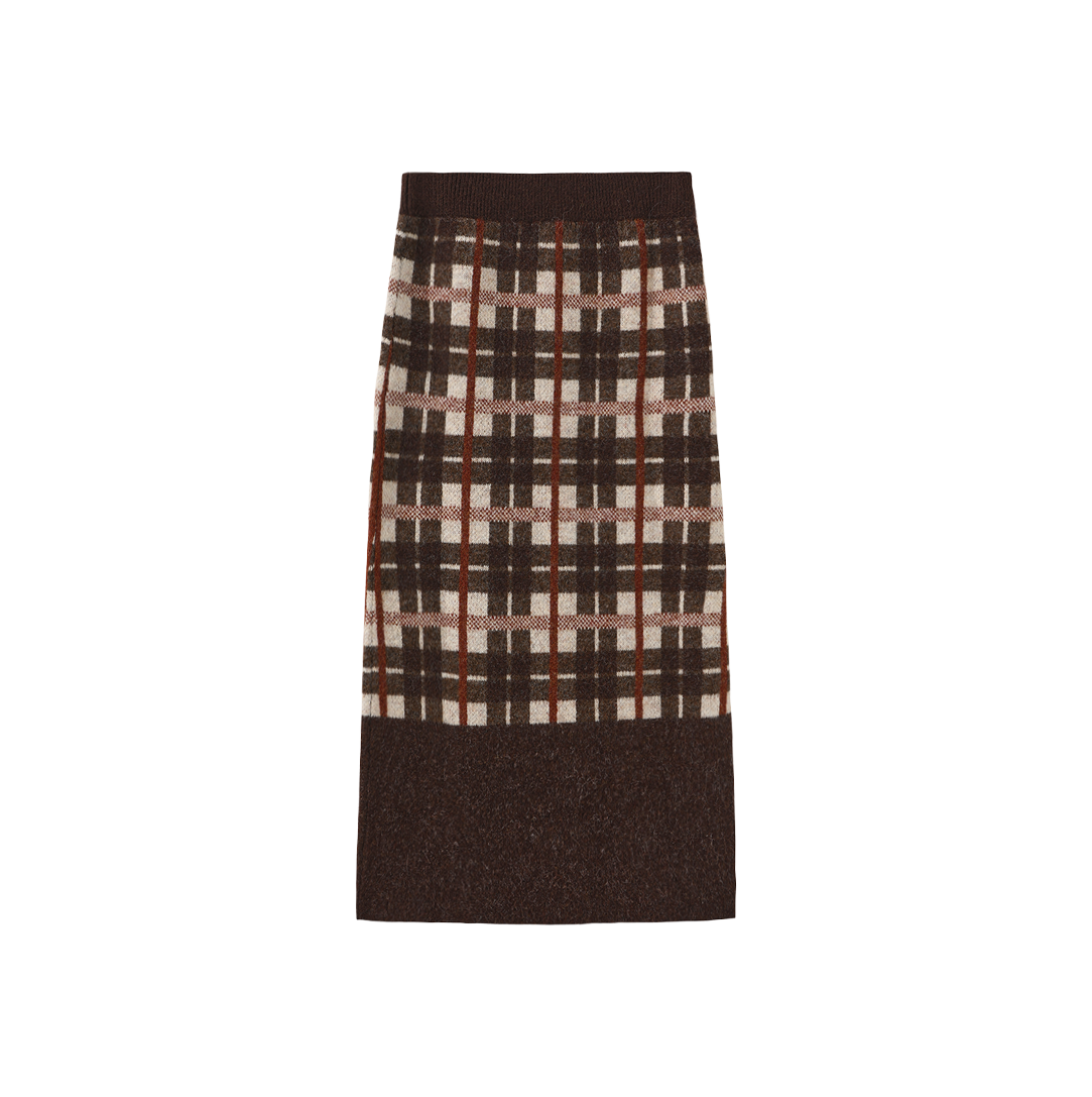 Mohair Plaid Skirt
