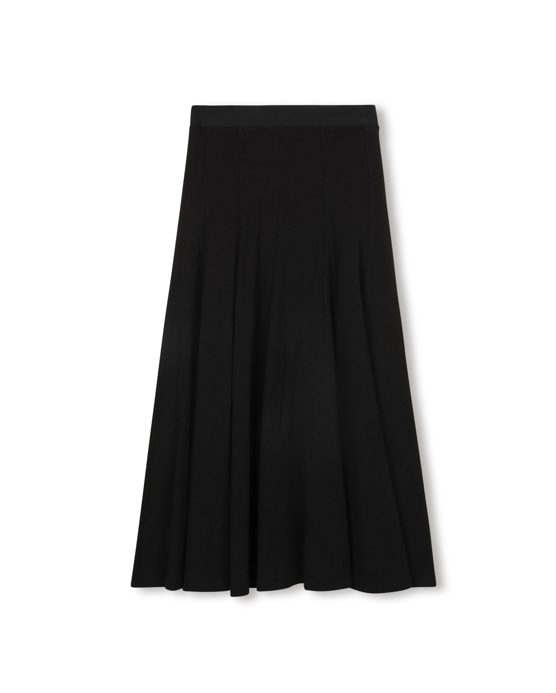 Elastic Waist Panel Midi Skirt