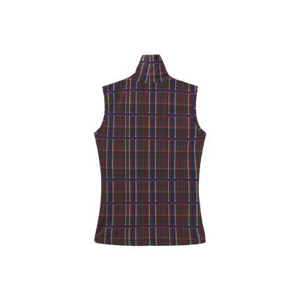 Plaid Sleevless Turtleneck