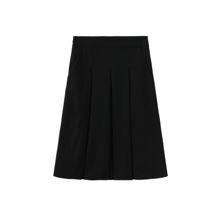 Pez Wool Box Pleated Skirt