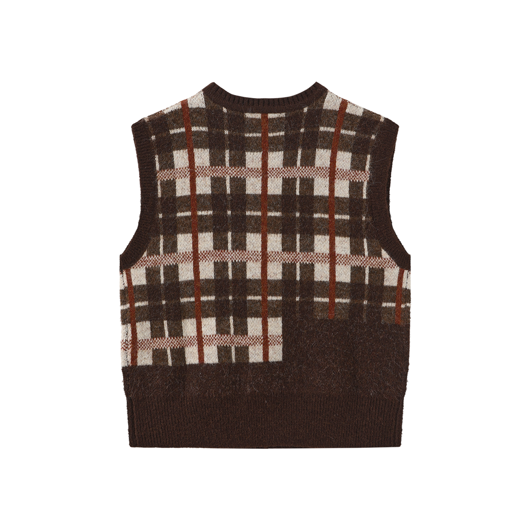 Mohair Plaid Vest