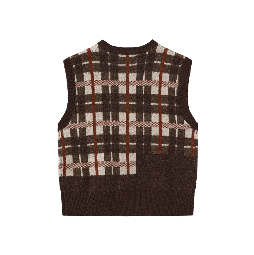 Mohair Plaid Vest