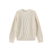 Marled Knit Cable Pattern Sweater