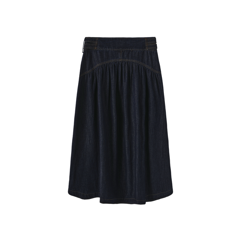 Double Button Denim Skirt