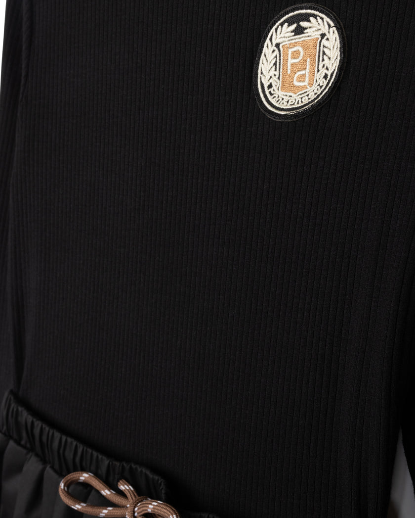Raincoat Ribbed Emblem Dress