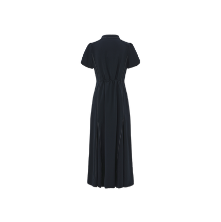 Contrast Stitch Midi Dress