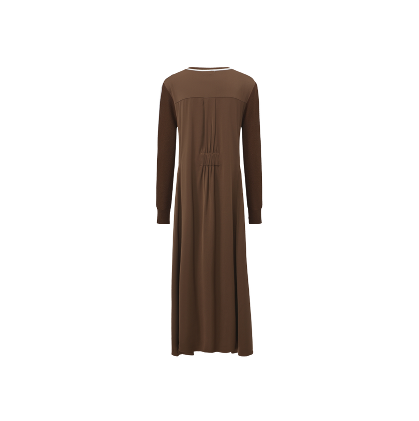 Tone On Tone Silk Knit Dress
