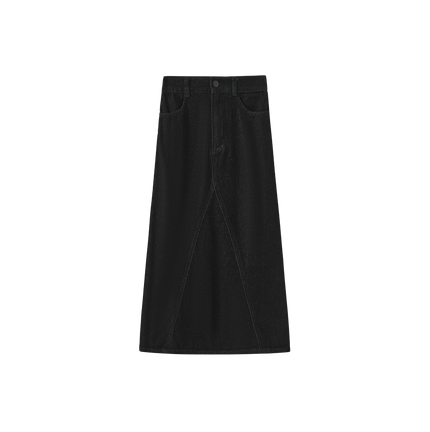 Seam Flyfront Denim Skirt