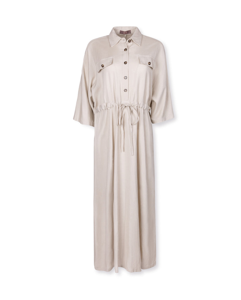 Toggle Waisted Midi Dress